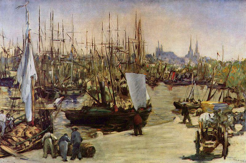 Edouard Manet Hafen von Bordeaux France oil painting art